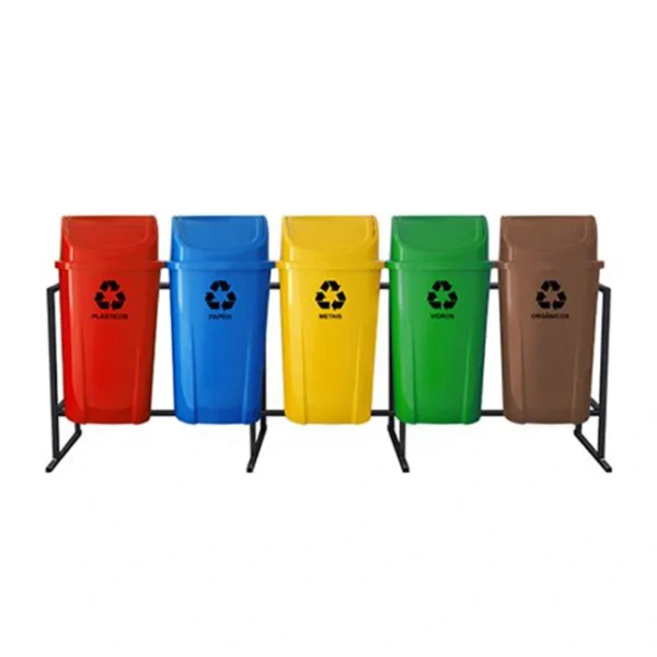 Jogo de lixeira - 05 tampa vai e vem